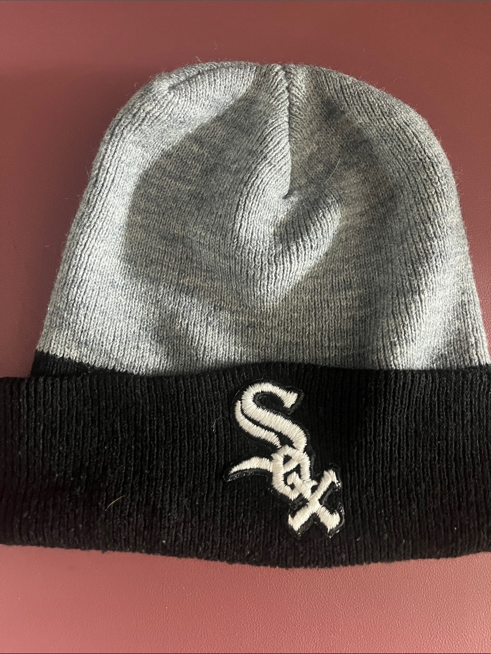 Genuine Merchandise Two-Tone Knit Beanie in Black & Gray